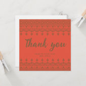 Carte Elégante aquarelle fleurie douche nuptiale merci (Devant/Arrière en situation)