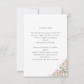 Carte Elégante aquarelle Fleurs funéraires Sympathie pho (Dos)