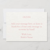 Carte Elégante aquarelle Floral Chic Bridesmaid Proposit (Dos)