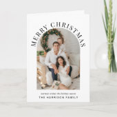 Carte Elégante Arc Photo Joyeux Noël (Devant)