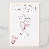 Carte élégante blanche à motif floral avec feuille (Verso)