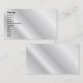 Carte élégante blanche de profil (Devant / Derrière)