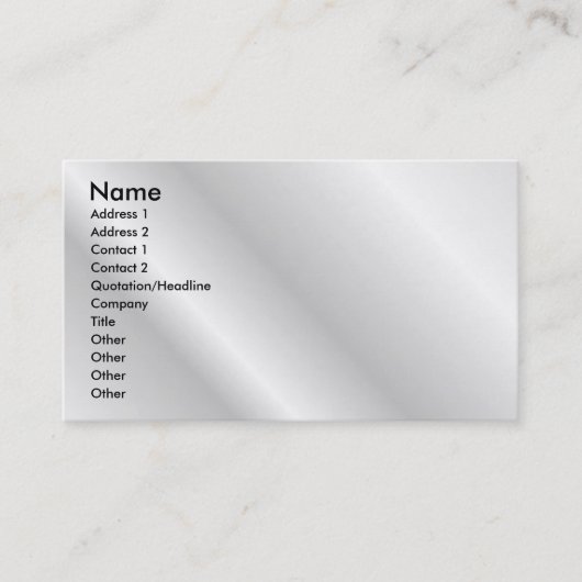 Carte élégante blanche de profil (Devant)
