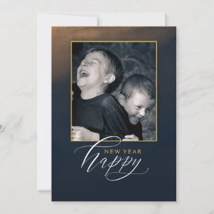 Carte Élégante Bonne Année 5 x 7 - 1 Photo