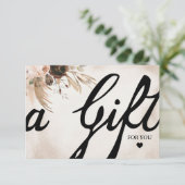 Carte Élégante calligraphie Chute Citrouille floral (Debout devant)