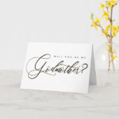 Carte Élégante calligraphie Godmère Photo Proposition (Fleur jaune)