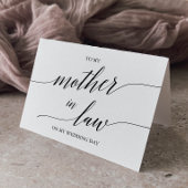 Carte Élégante Calligraphie Noire À Ma Mère En Droit