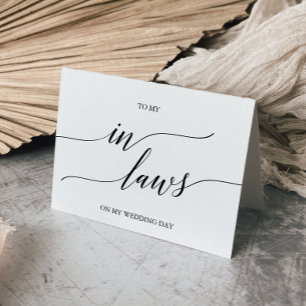 Carte Élégante Calligraphie Noire À Mes Lois