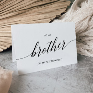 Carte Élégante Calligraphie Noire À Mon Frère