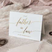 Carte Élégante Calligraphie Or À Mon Père En Droit