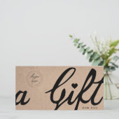 Carte Élégante calligraphie personnalisée Certificat cad (Debout devant)