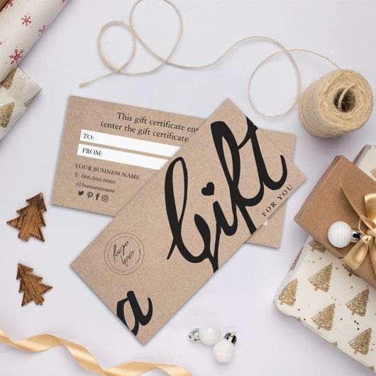 Carte Élégante calligraphie personnalisée Certificat cad