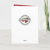 Carte Élégante Catholique Graduation Sacré Coeur Roses V (Dos)