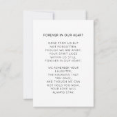 Carte Élégante célébration de la vie Script photo Funéra (Dos)