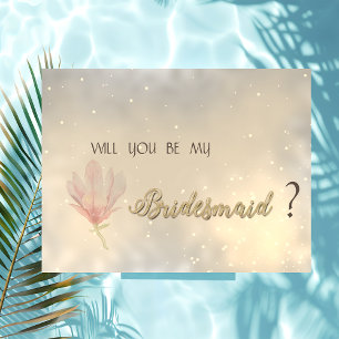 Carte élégante chic florale pour demoiselle d'honn