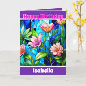 Carte Élégante collection florale moderne unique (Fleur jaune)