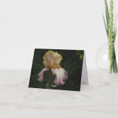 Carte Elégante Crème violet Iris Floral Photo (Dos)
