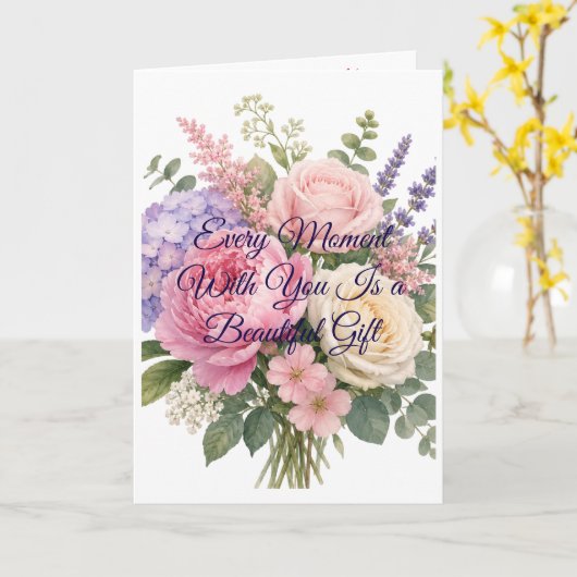 Carte élégante d'amour et d'appréciation pour chaq (Fleur jaune)