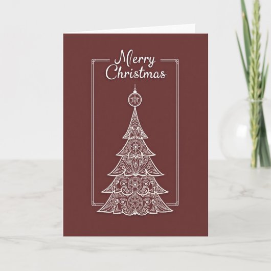 Carte Élégante d'Arbre Blanc (Devant)