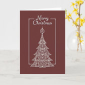 Carte Élégante d'Arbre Blanc (Fleur jaune)