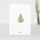 Carte élégante d'arbre de Noël (Dos)