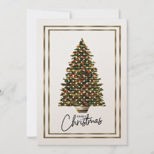 Carte élégante d'arbre de Noël Joyeux Noël