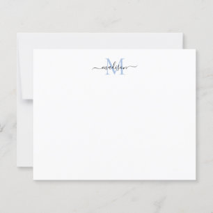 Carte élégante de budget à monogramme en écriture