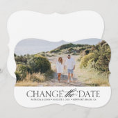 Carte Élégante de Changement de Date (Devant / Derrière)