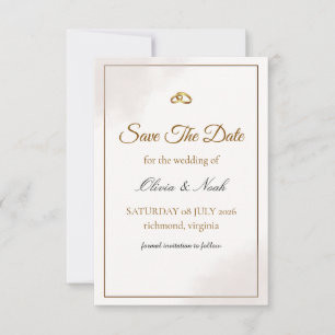 Carte Élégante de Faire-Part de Mariage Minimalist