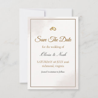 Carte Élégante de Faire-Part de Mariage Minimalist