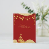 Carte élégante de fête de fin d'année à paillettes (Debout devant)