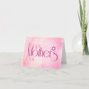 Carte élégante de Fête des Mères avec Fleur Rose