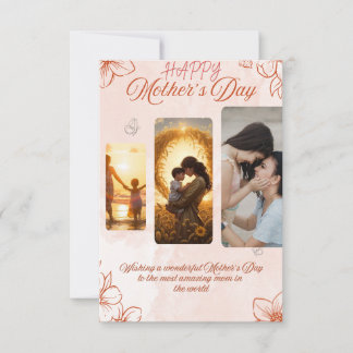 Carte élégante de Fête des Mères – Un hommage sinc