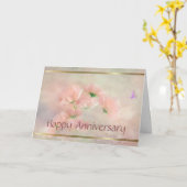 Carte élégante de fiançailles florale rose blush r (Fleur jaune)