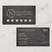 Carte élégante de fidélité de monogramme de style (Devant / Derrière)