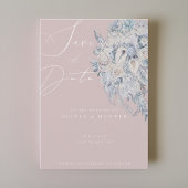 Carte Élégante de Fleurs pour Mariage Save the Dat