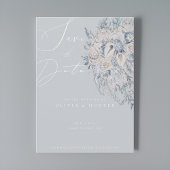 Carte Élégante de Fleurs pour Mariage Save the Dat