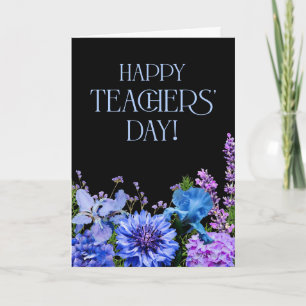 Carte élégante de fleurs sombres pour la fête des