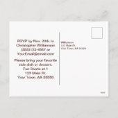 Carte élégante de Friendsgiving Potluck peinte ave (Dos)