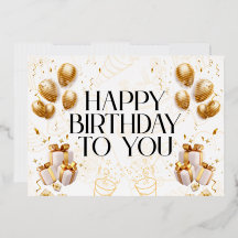 Carte élégante de Joyeux Anniversaire