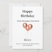 Carte élégante de joyeux anniversaire (Devant)