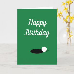 Carte élégante de joyeux anniversaire pour golfeur