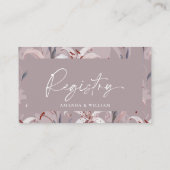Carte élégante de liste de mariage  (Dos)