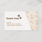 Carte élégante de magasin d'animal familier (Dos)