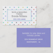 Carte élégante de maman de pois coloré (Devant / Derrière)