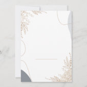 Carte élégante de mariage botanique 'Save the Date (Dos)