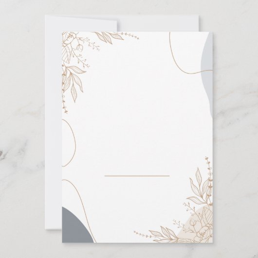 Carte élégante de mariage botanique 'Save the Date (Dos)