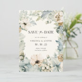 Carte Élégante de Mariage d'Hiver (Debout devant)