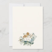 Carte Élégante de Mariage d'Hiver (Dos)