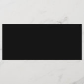 Carte élégante de menu de mariage de noir et d'or (Dos)